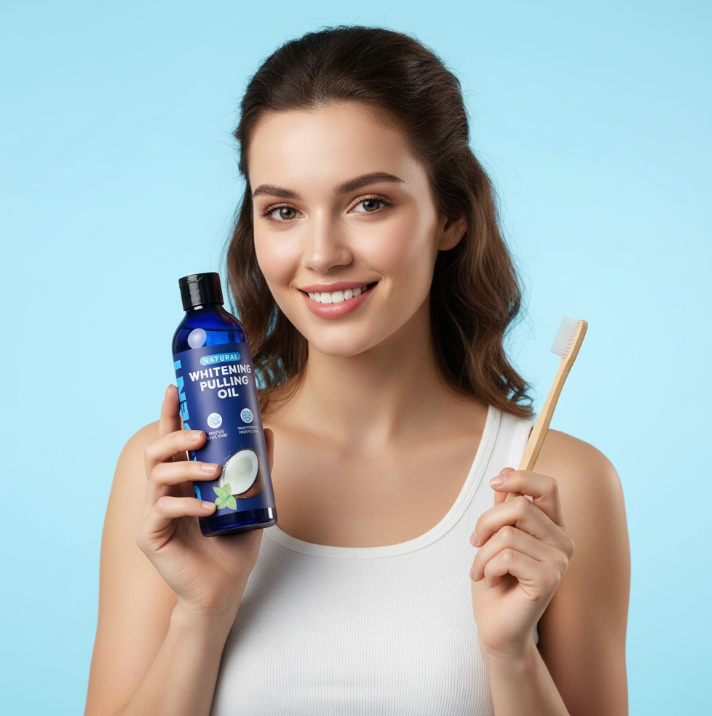 DR.DENT Mundspülung mit Kokosölziehen