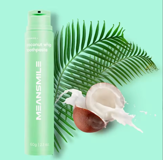 New' Coconut Extra White 90 Days (X2 Natürliche, pflanzliche, zuckerfreie Zahnpasten)